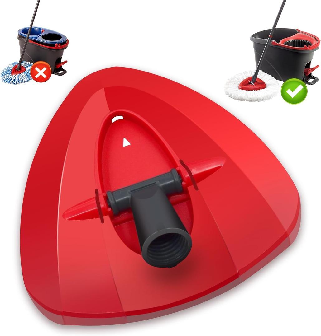 Easywring 1-Tank System,Mop Replacement Heads for O-Ceda Mop Replace Head, Spin Mop Heads Replacements, Microfiber Spin Mop Refills, Easy Cleaning Mop Head Replacement (Red Mop Base 1pcs)