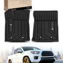 YHTAUTO Automotive Floor Mats Compatible with Toyota Tacoma 2016-2023, TPE All Weather Car Mats Waterproof Anti-Slip Odorless Floor Liner, Interior Car Accessories, 1st Row, Set of 2