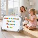 TANKEE Whiteboard 18x24 Inches Double Sided Magnetic Dry Erase Board with Stand, Foldable Desktop Tabletop White Board Easel Portable Whiteboard for Classroom Homeschooling Home Office School Teacher