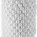 Craft String Pearls 10MM Pearl Bead, 33 Feet White Faux Pearl Garland Spool Roll Strand Wedding Party Decoration, Christmas Tree Decorations