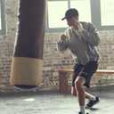 Modest Vintage Player Retro Cream/Brown Leather Heavy Punching Bag (UN-Filled)