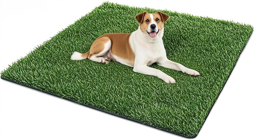 Dog Grass Pad, 50.1x30.5In Fake Grass for Dogs, Artificial Grass Pee Pad for Puppies Potty Training Indoor Outdoor