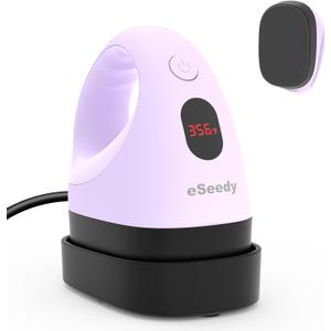 eSeedy Mini Heat Press Machine, 3 Heat Settings& Fast Heating, 15 Mins Auto-Off, Insulated Safety Base, Mini Iron for Crafting, T Shirts, Hats, Heating Transfer Projects (Purple)