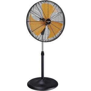 Pro Series 20 inch Oscillating High Velocity Pedestal Fan, 6000 CFM Industrial Metal Commercial Standing Fan with Aluminum Blades, 3 Speeds, Adjustable Height and Tilt, for Garage, Shop