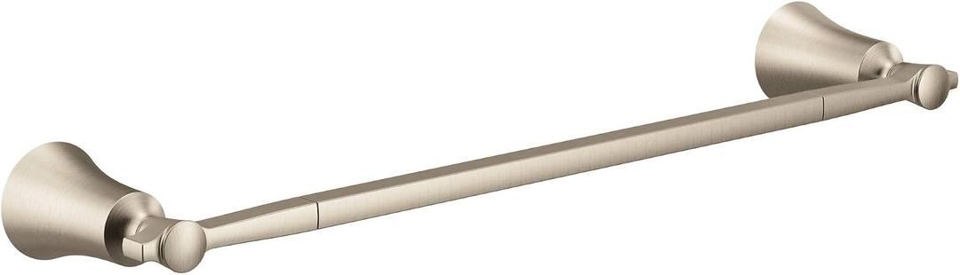 Moen YB0324BN Flara 24-Inch Single -Towel Bar, Nickel