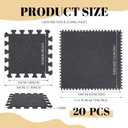 Nuanchu 20 Pcs Thick Sound Absorbing Interlocking Floor Mats, 11.8 x 11.8 Inches High Density Piano Carpet Drum Rug Sound Absorbing Rug, Non-slip Anti Vibration Soundproof Pads for Music Studio