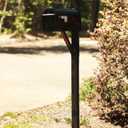 Architectural Mailboxes Drive-in Post Kit Galvanized Steel Mailbox Post, Compatibility Code A, B, SDPK00AM, Black