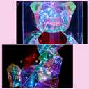 Prismatic Iridescent Bear LED Night Light for Kids, Colorful Glow 3D Light DIY Crafts for Teens, Christmas Gifts for Girls Room Decor
