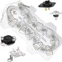 Dryer Heating Element Kit Fit for Samsung DV405ETPAWR/AA DVE45T3400P/A3 DVE45R6100P/A3 DVE45N5300W/A3 DVE45R6100C/A3 DVE45T6000W/A3 DVE45R6100W/A3 DVE45T3200W/A3 DVE45T3400V/A3