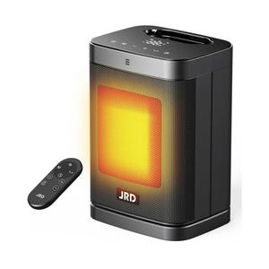 1500W PTC Space Heater Indoor with 80°Oscillation, Thermostat, 12h Timer, Fast Heat, Eco Mode, Remote, Small Quiet Safe Room Electric Heater, Portable Desk Heat for Office Bedroom Home