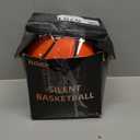 Silent Basketball Size 7 (29.5")  Grooved Airless Indoor Basketball for Quiet Dribbling and Indoor Training, Pro PU Foam Ball  Real Feel Higher Bounce Quieter (Orange)