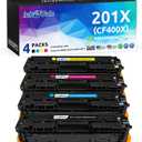 INK E-SALE Remanufactured Replacement for CF400X CF401X CF402X CF403X 201X CF400A Toner Cartridge for use with HP Color Pro MFP M277dw M252dw MFP M277n M252n Printer 4 Pack