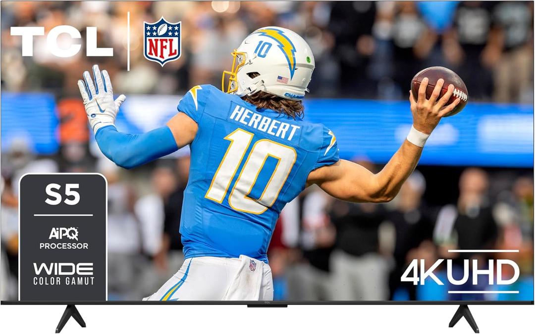 TCL 65-Inch Class S5 4K UHD LED Smart TV with Google TV (65S551G, 2024 Model), Google Assistant Built-in with Voice Remote, Compatible with Alexa, Streaming Television