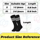 Sea Zaela 4 Pairs Kids Halloween Striped Knee-High Crew Length Socks, Unisex, Casual, 1-6 Years, Small, Red, 4 Count