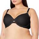 warner's Women's No Side Effects Underarm-Smoothing Comfort Underwire Lightly Lined T-Shirt Bra 1356 (34D, Black)