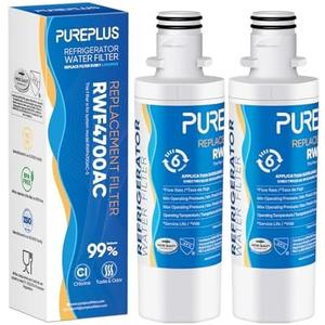 PUREPLUS 9980 Replacement for LG LT1000P Kenmore ADQ747935, LT1000, LT1000PC, MDJ64844601, ADQ74793501, ADQ74793502, LMXS28626S, LMXS30796S, Refrigerator Water Filter, Model: RWF4700AC, 2Pack