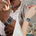 2 in 1 Watch Charger Nylon Band Compatible with Apple Watch Band 42MM 44MM 45MM 49MM Women Men - Portable Waterproof Watch Fast Charger Stretchy Sport Band for iWatch Series Ultra 8 7 6 5 4 3 2 SE