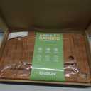 Bamboo Cutting Board for Kitchen, Wooden Cutting Board 3-Piece Set with Non-Slip Mat Deep Juice Groove and Built-In Handles, Wood Cutting Boards for Meat, Vegetables Fruit Ideal Gift for the Home