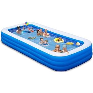 Extra Large Inflatable Pool with Pump, Lylting 158"x74"x22" Big Outdoor Blow Up Pool for Adults, Full Size Family Inflatable Swimming Pools for Backyard Home Garden Lawn Indoor Outdoor