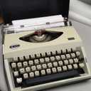 Vintage Collectible Classic Manual Typewriter (Artisan Refurbished) – Nostalgic Artistry/Mechanical Exploration for Kids/Traditional Keystroke Experience - White