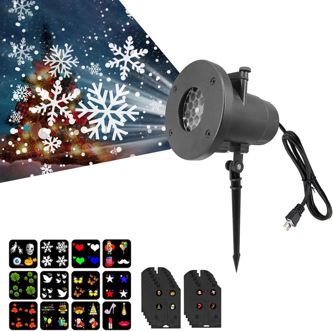 Film Sheet Graphic Waterproof Outdoor Floor Lamp Corded 12 Patterns Projection Light for Stage Outdoor Party Patio Sidewalks Lawns Courtyards Store Festive Days