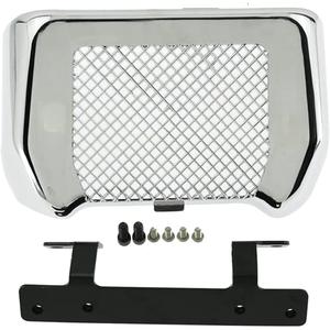 Motorcycle Oil Cooler Cover Case with Bracket Fit for Harley Touring Road King Road Street Glide FLHR FLHX 2017-2025 Chrome