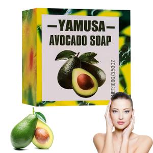 Yamusa Avocado Soap, Handmade Organic Avocado Oil Soap, Face & Body Bar Soap For Women, Deep Cleansing and Nourishing For All Skin Types
