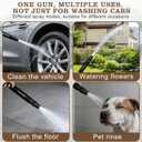 Home High-Pressure Car Wash Water Gun With Booster Nozzle, Multi Function Lawn & Garden Watering Sprayer For Plant Watering Lawn Car (3Pcs + 6 Clamps)