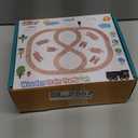 Qilay Wooden Train Track Set - 62PCS Track Expansion with 1 Bonus Magnetic Trains, Arched Bridge, Storage Bag, Compatible with All Major Brand Train Set for Kids 3+