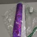 LeZakaa Purple Holographic Wrapping Paper, Metallic Foil Purple Heart for Helloween, Mothers Day, Graduation, Birthday, Valentines, Wedding, Baby Shower, Christmas, Mini Roll, 17 IN x 32.8 FT