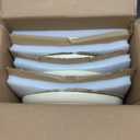 AmorArc Ceramic Dinnerware Sets, Wavy Rim Stoneware Plates and Bowls Sets,Dishwasher & Microwave & Oven Safe Dishes set, Service for 4 (12pc)