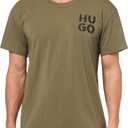 HUGO Men's Stacked Logo Cotton Stretch T-Shirt (Large)