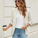 Blooming Jelly Women Summer Top Dressy Casual Blouse V Neck Puff Short Sleeve Trendy Tops Fashion Shirts Outfits 2024 (L)