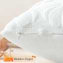 OTOSTAR Fall Throw Pillow Covers 16x16 Inch Set of 2 Pumpkin Autumn Harvest Decorations Pillowcases Soft Plush Faux Fur Wool Couch Cushion Covers for Home Bed Decor Thanksgiving Gifts (White)