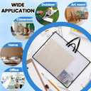 Shinylin 24x36 Inch Artwork Storage Organizer Large Poster Storage for Diamond Painting Cardboard Portfolio Collection Bag with Zipper and Two Handles Transparent Waterproof for Art Work Scrapbook