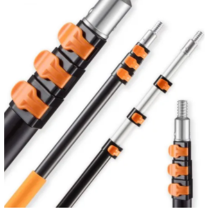 Telescopic Extension Pole, Multi-Purpose Telescoping Pole with Flip-Lock Design, 3-12FT Aluminum Extendable Pole for Painting, Dusting, Cleaning