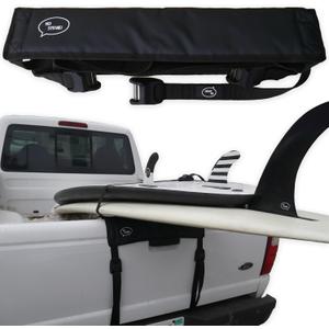 Surfboard Truck Rack - Durable Pad Fits All Tailgates - No Scratch Silicone Buckle Covers Prevent Damage - Easy to Use