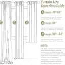 PANGSINNE Natural Linen Blackout Curtains 84 Inch Long - Thermal Insulated 100% Black Out Linen Drapes Room Darkening for Bedroom, Rod Pocket/Back Tab/Clip Rings Ivory Cream