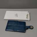 SENDEFN Small Womens Wallet Leather Bifold Card Holder RFID Blocking with Zipper Coin Pocket (1-Wax-Blue-1)