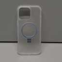 Magnetic Compatible with iPhone 16 Pro Max Case with Stand [Military Grade Drop Tested][Compatible with Magnet] Ring Translucent Slim Hard Back Soft Edge, Frost White