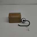 Design House 559294 Savannah Toilet Paper Holder Wall Mounted for Bathroom, Matte Black and White