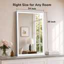 24x36 Inch White Bathroom Mirrors for Over Sink
Aluminum Framed Rectangle Bathroom Vanity Mirror for Wall, Anti-Rust, HD Tempered Glass, Modern, Horizontal/Vertical