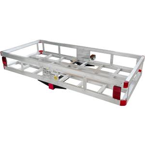 MaxxHaul 70108 Aluminum Cargo Carrier With High Side Rails- Trailer Hitch Mount For RV's, Trucks, SUV's, Vans, Cars With 2" Hitch Receiver - 500-lb Load Capacity, Grey, 49" x 22.5"