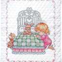 Tobin Bedtime Prayer Girl Quilt Stamped Cross Stitch Kit, 36 by 43-Inch,White, 34 x 43 inches