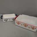 Peohud Set of 3 Casserole Dishes for Oven, Porcelain Baking Dishes with Handle, Large Rectangular Lasagna Pans, Ceramic Bakeware Set for Cooking, Kitchen, Cake Dinner, Banquet, Wedding and Daily Use