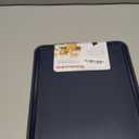 KitchenAid Classic Plastic Cutting Board with Perimeter Trench and Non Slip Edges, Dishwasher Safe, 11 x 14 inch, Ink Blue