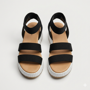 Women's Wedge Sandals Platform Sandals Cork Elastic Strap Platform Sandals, Size 10