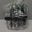 Space Saving 6 Tier Pant Hangers, Anti-Slip, Stainless Steel, 2 Pack, Black
