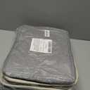 BALEINE 4 Pack Fabric Storage Bins for Shelves, Linen Storage Baskets for Organizing, Decorative Closet Bins for Clothes, Home (Grey, 15"x11"x9.5")