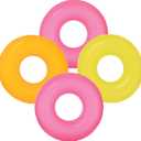 Intex Frost Tube Inflatable Sturdy Swim Pool, 36" (4-Pack)